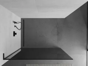 MEXEN/S - Kioto L Sprchová zástena WALK-IN 70 x 200, grafit, čierna 800-070-103-70-40