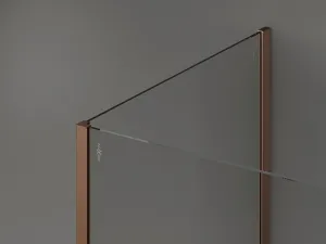 MEXEN/S - Kioto Sprchová zástena WALK-IN 100 x 85, transparent, meď kartáčovaná 800-100-212-65-00-085