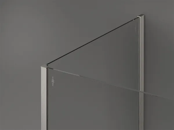 MEXEN/S - Kioto Sprchová zástena WALK-IN 90 x 75, transparent, nikel kefovaná 800-090-212-97-00-075