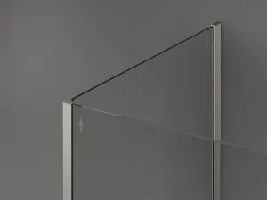 MEXEN/S - Kioto Sprchová zástena WALK-IN 90 x 75, transparent, nikel kefovaná 800-090-212-97-00-075