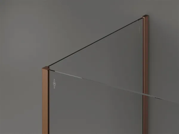 MEXEN/S - Kioto Sprchová zástena WALK-IN 120 x 85, transparent, meď kartáčovaná 800-120-212-65-00-085