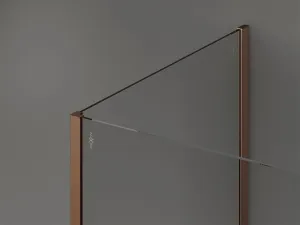MEXEN/S - Kioto Sprchová zástena WALK-IN 120 x 85, transparent, meď kartáčovaná 800-120-212-65-00-085