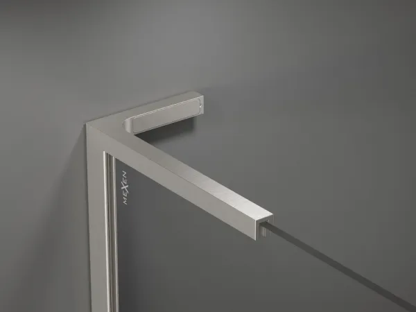 MEXEN/S - Kioto L Sprchová zástena WALK-IN 70 x 200, grafit, nikel kartáčovaná 800-070-103-97-40
