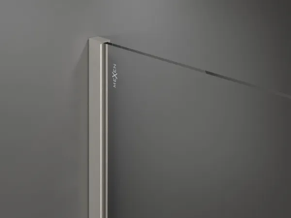 MEXEN/S - Kioto Sprchová zástena WALK-IN 100 x 200, transparent 8 mm, nikel kartáčovaný 800-100-101-97-06