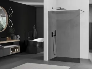 MEXEN/S - Kyoto Sprchová zástena WALK-IN 70 x 200, grafit 8 mm, grafit kartáčovaná 800-070-101-66-40