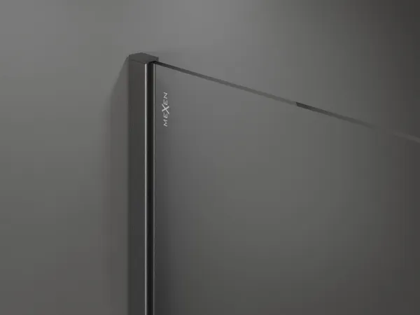 MEXEN/S - Kyoto Sprchová zástena WALK-IN 90 x 200, grafit 8 mm, grafit kartáčovaná 800-090-101-66-40