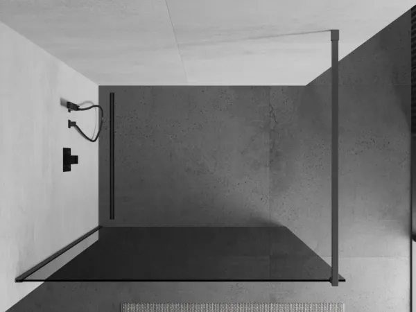MEXEN/S - Kyoto Sprchová zástena WALK-IN 90 x 200, grafit 8 mm, grafit metal 800-090-101-95-40