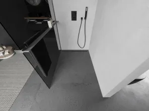MEXEN/S - Kioto+ Sprchová zástena WALK-IN s poličkou a držiakom uterákov 70 x 200, grafit, grafit kartáčovaná 800-070-121-66-40