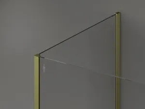 MEXEN/S - Kyoto Sprchová zástena WALK-IN 120 x 85, transparent, zlatá kartáčovaná 800-120-212-55-00-085