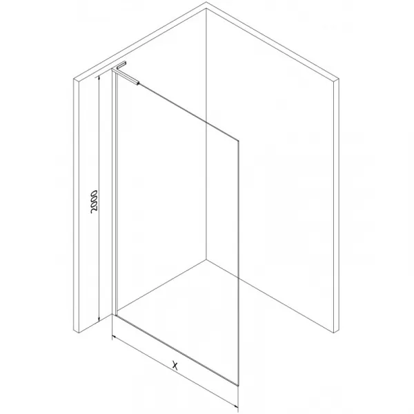 MEXEN/S - Kyoto L Sprchová zástena WALK-IN 70 x 200, grafit, grafit metal 800-070-103-95-40