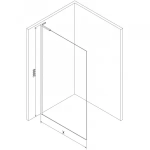 MEXEN/S - Kyoto L Sprchová zástena WALK-IN 70 x 200, grafit, grafit metal 800-070-103-95-40
