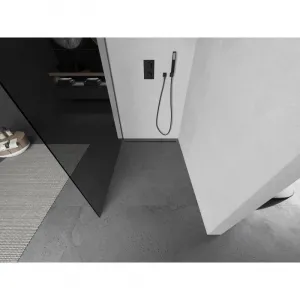 MEXEN/S - Kioto L Sprchová zástena WALK-IN 80 x 200, grafit, grafit kartáčovaná 800-080-103-66-40