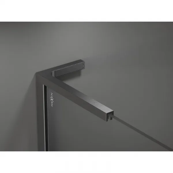 MEXEN/S - Velar L sprchovací kút, posuvné dvere 100 x 70, grafit, grafit kartáčovaná 871-100-070-43-66