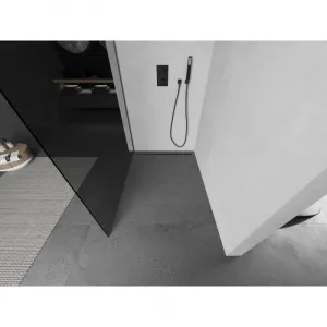 MEXEN/S - Kioto L Sprchová zástena WALK-IN 100 x 200, grafit, grafit kartáčovaná 800-100-103-66-40