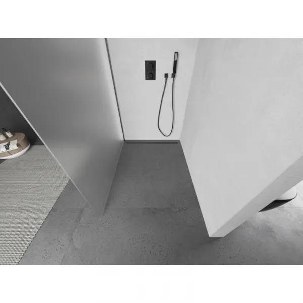 MEXEN/S - Kioto L Sprchová zástena WALK-IN 120 x 200, dekor, grafit metal 800-120-103-95-30