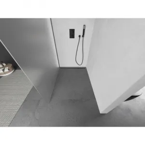 MEXEN/S - Kioto L Sprchová zástena WALK-IN 120 x 200, dekor, grafit metal 800-120-103-95-30