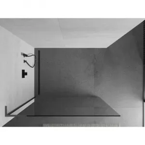 MEXEN/S - Kyoto L Sprchová zástena WALK-IN 85 x 200, transparent, grafit metal 800-085-103-95-00