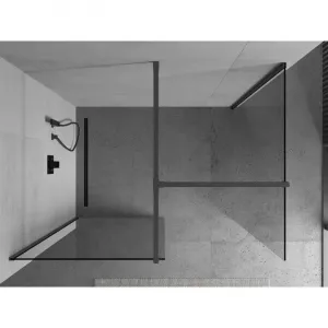 MEXEN/S - Kyoto Sprchová zástena WALK-IN 85 x 70, transparent, grafit kartáčovaná 800-085-202-66-00-070