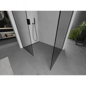 MEXEN/S - Kyoto Sprchová zástena WALK-IN 80 x 70, transparent, grafit metal 800-080-202-95-00-070
