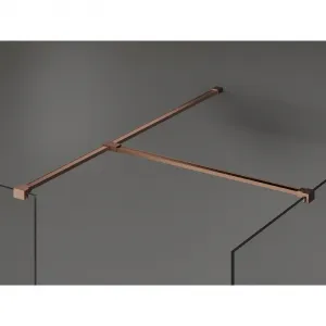 MEXEN/S - Kioto Sprchová zástena WALK-IN 85 x 80, transparent, meď kartáčovaný 800-085-202-65-00-080