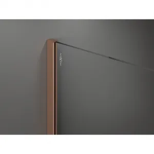 MEXEN/S - Kioto Sprchová zástena WALK-IN 85 x 80, transparent, meď kartáčovaný 800-085-202-65-00-080