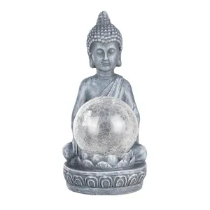 Haushalt International Solární dekorace Buddha se světelnou koulí