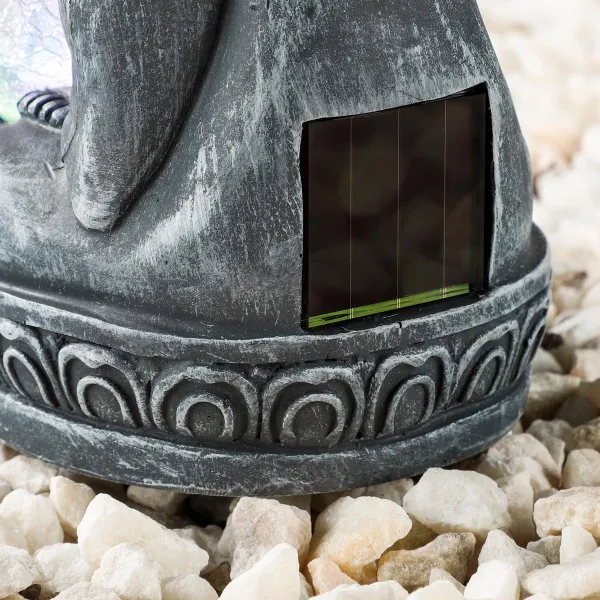 Haushalt International Solární dekorace Buddha se světelnou koulí