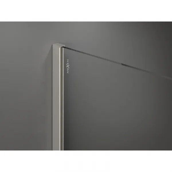 MEXEN/S - Kyoto Sprchová zástena WALK-IN 85 x 80, transparent, nikel kartáčovaný 800-085-202-97-00-080