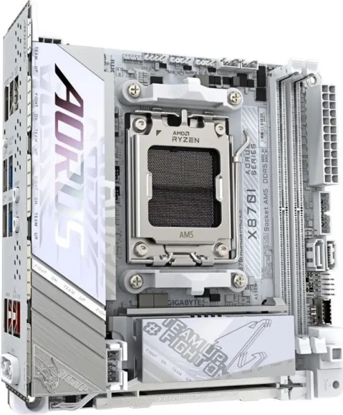 GIGABYTE MB Sc AM5 X870I AORUS PRO ICE, AMD X870, 2xDDR5, 1xHDMI, 1xThunderbolt, WiFi, Mini-ITX