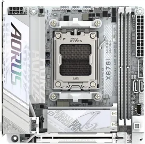 GIGABYTE MB Sc AM5 X870I AORUS PRO ICE, AMD X870, 2xDDR5, 1xHDMI, 1xThunderbolt, WiFi, Mini-ITX