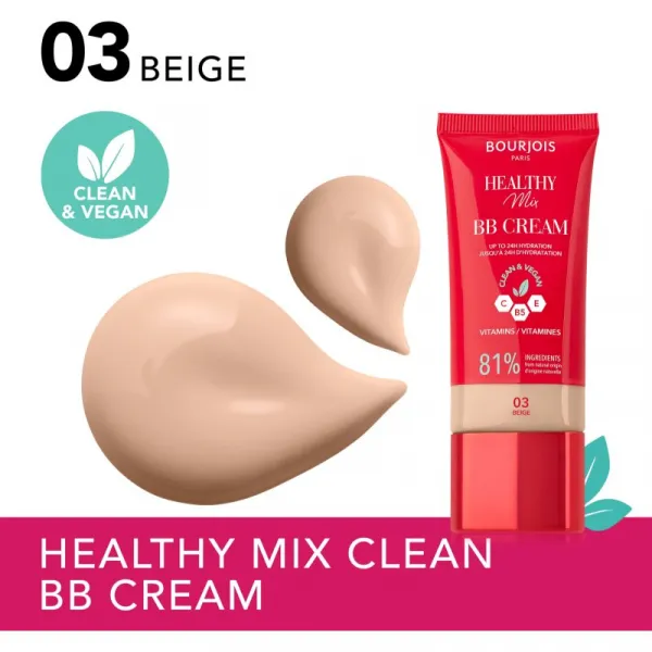 Bourjois Healthy Mix Clean & Vegan BB Cream BB krém odtieň 03 Beige 30 ml
