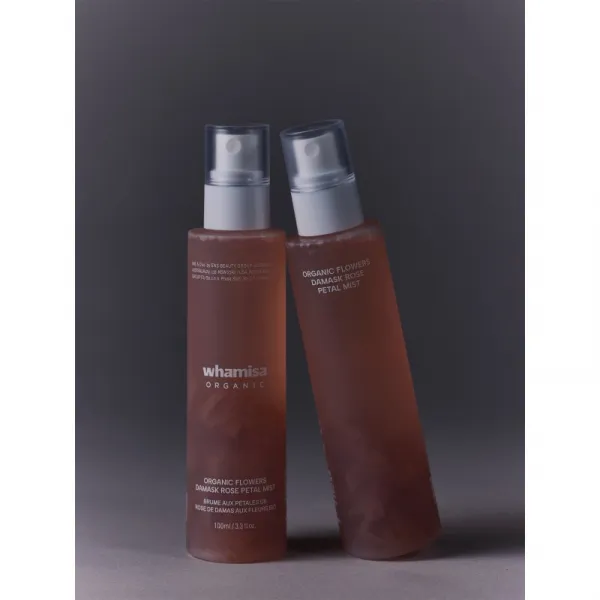 WHAMISA Organic Flowers Damask Rose Petal Mist hydratačná hmla s upokojujúcim účinkom 100 ml
