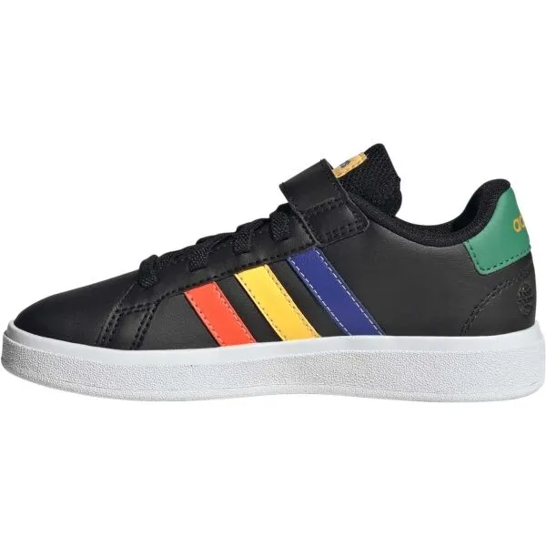 adidas GRAND COURT 2.0 EL K Detská voľnočasová obuv, čierna, veľkosť