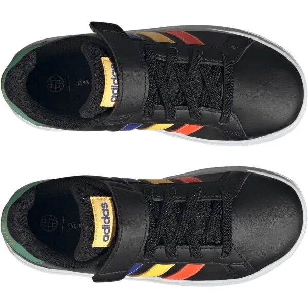 adidas GRAND COURT 2.0 EL K Detská voľnočasová obuv, čierna, veľkosť