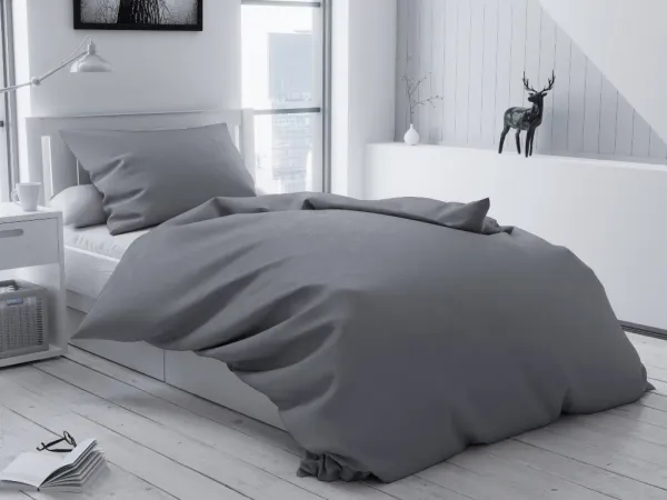Bavlnené obliečky Lux sivé knoflík