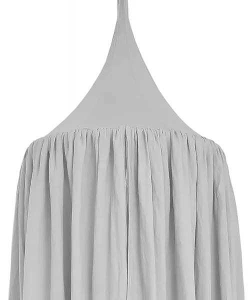 Bellamy Sivý ľanový baldachýn nad postieľku STONE GRAY