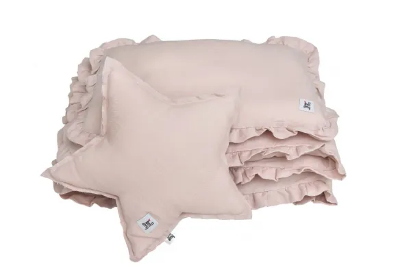 Bellamy Ľanové obliečky do postieľky DUSTY PINK, vel. M