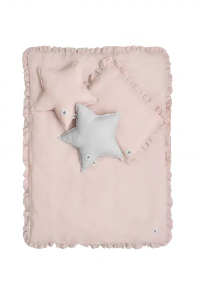 Bellamy Ľanové obliečky do postieľky DUSTY PINK, vel. M