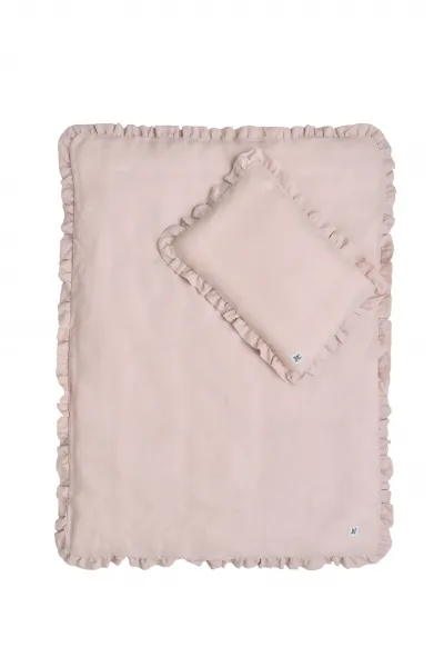 Bellamy Ľanové obliečky do postieľky DUSTY PINK, vel. M