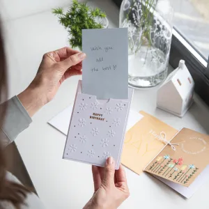 Räder Papierové prianie k narodeninám FLOWERS EMBOSSING CARD