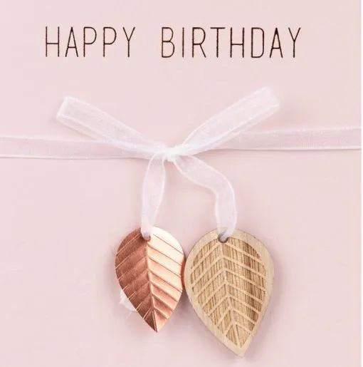 Räder Papierové prianie k narodeninám HAPPY BIRTHDAY s drevenou ozdobou