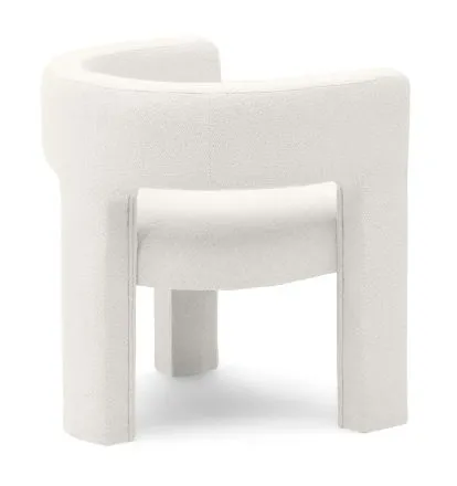 Biele designové kreslo ALPAH B