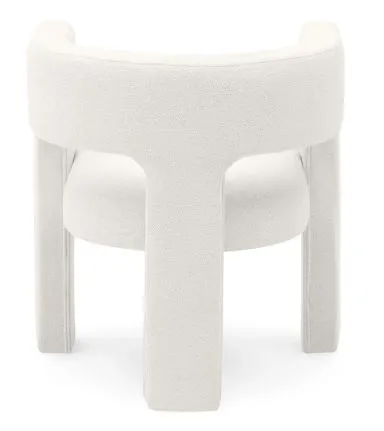 Biele designové kreslo ALPAH B