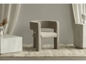 Tmavo béžové dizajnové kreslo ALPAH LOOP