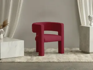 Vínové designové kreslo ALPAH B VELVET