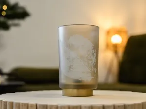 Ružová sklenená LED lampička PINNY, 15 cm