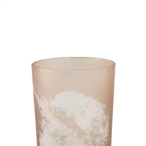 Ružová sklenená LED lampička PINNY, 15 cm
