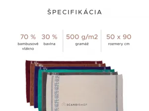 Bambusový uterák BAMBOO 50 x 90 cm zelený, 70% bambusové vlákno | 30% bavlna