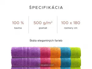 Osuška Comfort Maxi 100x180 cm azurová, 100% bavlna