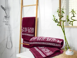 Bambusová osuška BAMBOO 70 x 140 cm vínová, 70% bambus | 30% bavlna